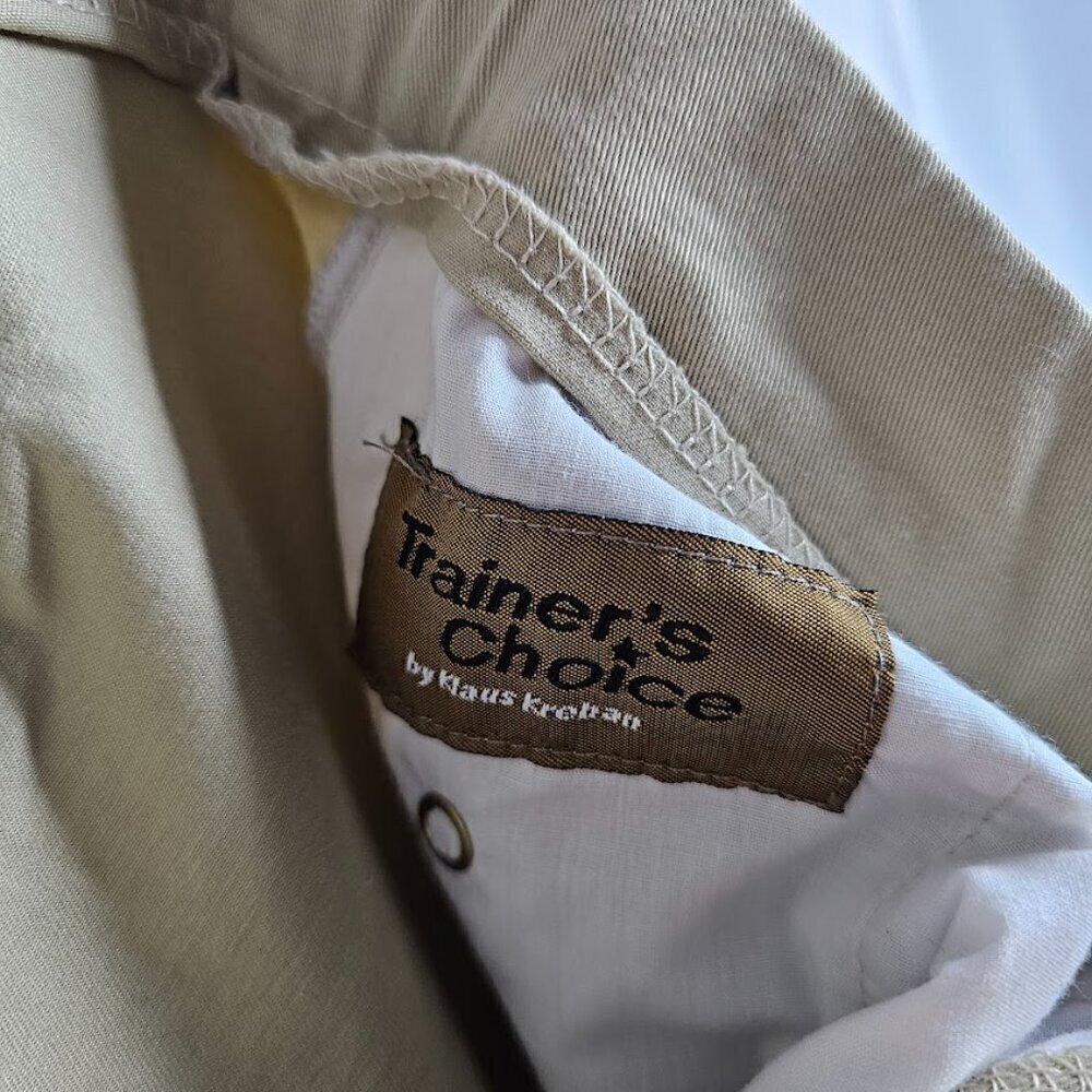 NEW TRAINER'S CHOICE Knee Patch Riding Pants 24R Khaki Equestrian Breeches Horse - Picture 4 of 8